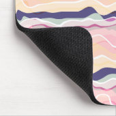 Multicolor Pastel Wave Pattern Mousepad (Ecke)