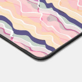 Multicolor Pastel Wave Pattern Schreibtischunterlage (Ecke)