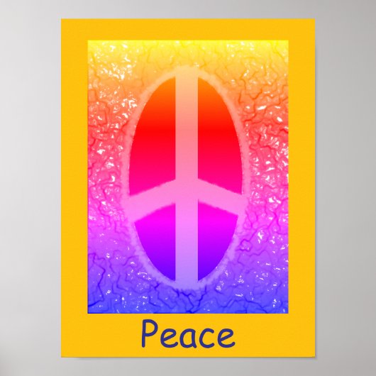 Multicolor Peace Sign Poster (Vorne)