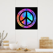 Multicolor Peace Sign Poster (Küche)