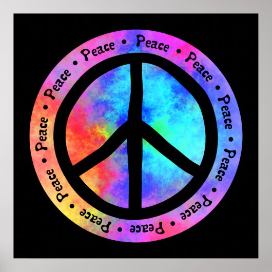 Multicolor Peace Sign Poster (Vorne)
