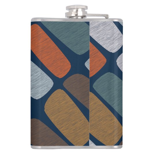 Multicolor Pebbles Flachmann (Rückseite)