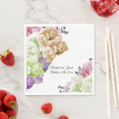 Multicolor Peonies Hochzeitspapier Napkins Serviette (Beispiel)