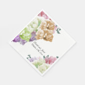 Multicolor Peonies Hochzeitspapier Napkins Serviette (Ecke)