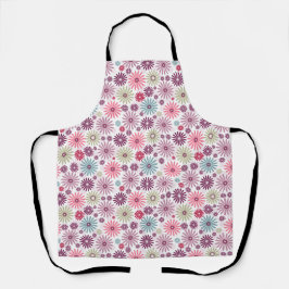 multicolor pestel floral schürze