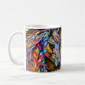 Multicolor Pferde Gestaltete Glasmosaike 14 Kaffeetasse (Links)
