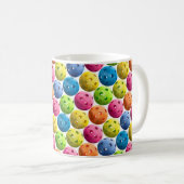Multicolor Pickleball Kaffeetasse (VorderseiteRechts)