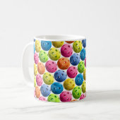 Multicolor Pickleball Kaffeetasse (Vorderseite Links)