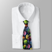 Multicolor Pickleball Neck Tie Krawatte (Gebunden)