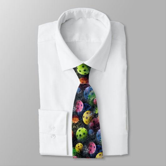 Multicolor Pickleball Neck Tie Krawatte (Gebunden)