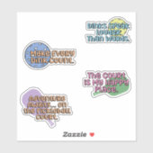 Multicolor Pickleball Player Sticker Pack (Blatt)