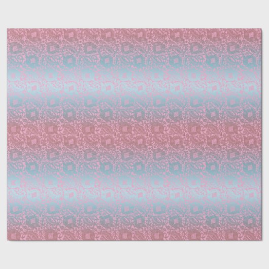 Multicolor Pink Mittelalterliche Einzigartige Blum Geschenkpapier (Saum)