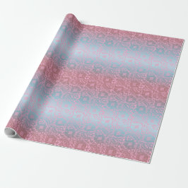 Multicolor Pink Mittelalterliche Einzigartige Blum Geschenkpapier