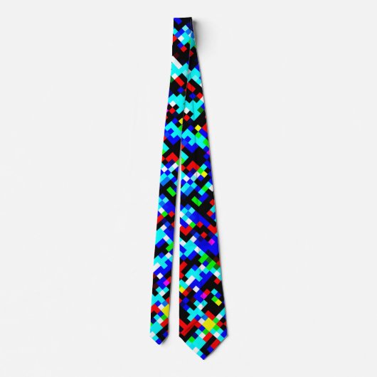Multicolor-Pixelmuster Krawatte (Rückseite)