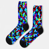 Multicolor-Pixelmuster Socken (Linkes Detail)