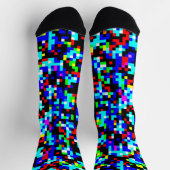 Multicolor-Pixelmuster Socken (Oben)