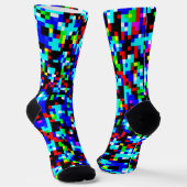 Multicolor-Pixelmuster Socken (Gewinkelt)
