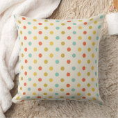 Multicolor Polka Dot Confetti Throw Pillow Kissen (Decke)