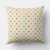 Multicolor Polka Dot Confetti Throw Pillow Kissen (Rückseite)
