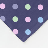 Multicolor Polka Dot Pattern - Indigountergrund Fleecedecke (Ecke)