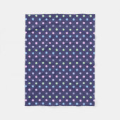 Multicolor Polka Dot Pattern - Indigountergrund Fleecedecke (Vorderseite)