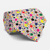 Multicolor polka dot pattern krawatte (Gerollt)