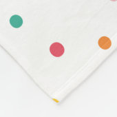 Multicolor Polka Dots Fleecedecke (Ecke)