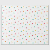 Multicolor Polka Dots Geschenkpapier (Flach)