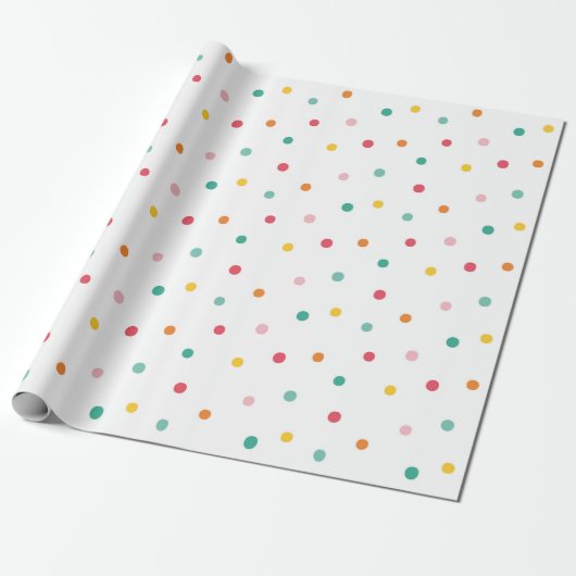 Multicolor Polka Dots Geschenkpapier (Ungerollt)