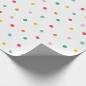 Multicolor Polka Dots Geschenkpapier (Ecke)