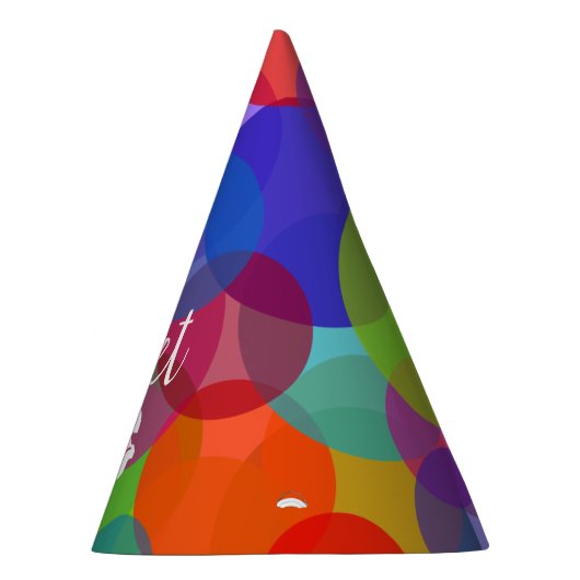 Multicolor Polka Dots Partyhütchen (Rechts)