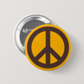 Multicolor Protest Hippie 60er Retro Button (Vorne & Hinten)
