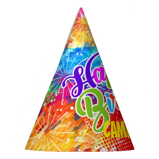 Multicolor Psychedelic Abstrakt (Ihr Name) Partyhütchen (Links)