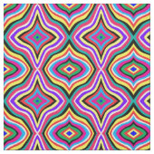 Multicolor Psychedelic Wavy Striped Rhombusse Stoff (Muster)