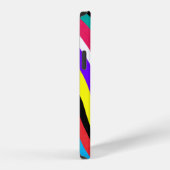 Multicolor Psychedelic Wavy Stripes iPhone Hülle (Rechte Seite)