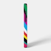 Multicolor Psychedelic Wavy Stripes iPhone Hülle (Linke Seite)
