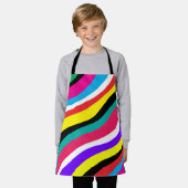 Multicolor Psychedelic Wavy Stripes Schürze (Getragen)