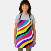 Multicolor Psychedelic Wavy Stripes Schürze (Insitu)