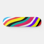 Multicolor Psychedelic Wavy Stripes Skateboard (Horizontal)