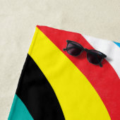 Multicolor Psychedelic Wavy Stripes Strandtuch (Beispiel)