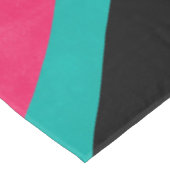 Multicolor Psychedelic Wavy Stripes Tischdecke (Schrägansicht)