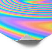 Multicolor Psychedelische Drehung Swirl Muster. Poster (Ecke)