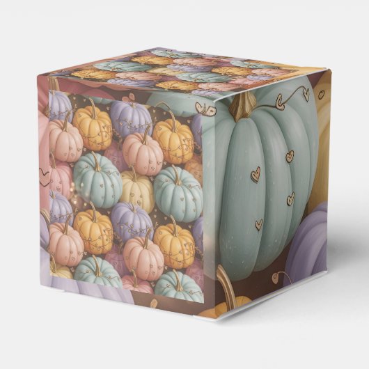 Multicolor Pumpkin-Muster Geschenkschachtel (Rückseite)