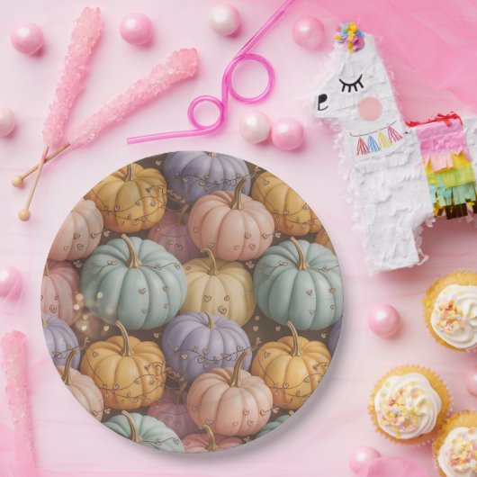 Multicolor Pumpkin-MusterThrow, Paper & Party Pappteller (Party)