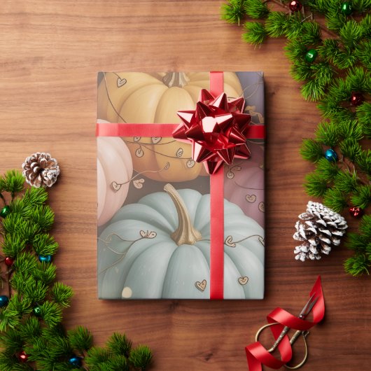 Multicolor Pumpkin Pattern Wrapping Paper Geschenkpapier (Feiertagsgeschenk)