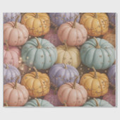 Multicolor Pumpkin Pattern Wrapping Paper Geschenkpapier (Flach)