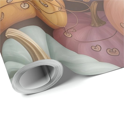 Multicolor Pumpkin Pattern Wrapping Paper Geschenkpapier (Rolleneckpunkt)