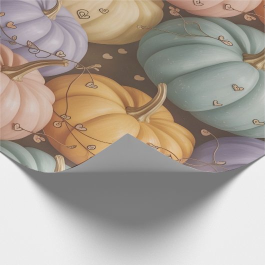 Multicolor Pumpkin Pattern Wrapping Paper Geschenkpapier (Ecke)