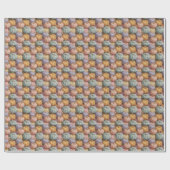 Multicolor Pumpkin Pattern Wrapping Paper Geschenkpapier (Flach)