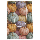 Multicolor Pumpkin Pattern Wrapping Paper Mittlere Geschenktüte (Rückseite)